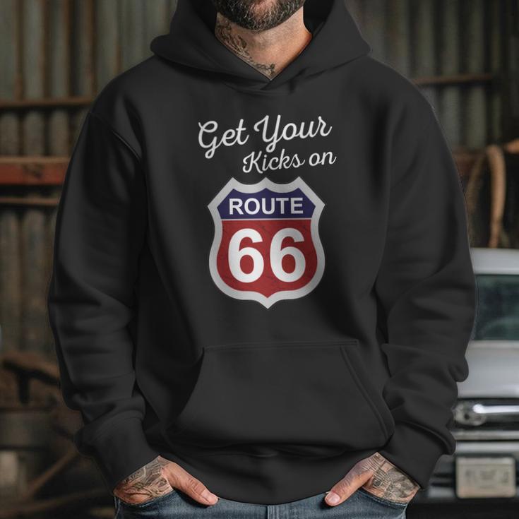 Get Your Kicks Route 66 Distressed &S Hoodie Gifts for Her