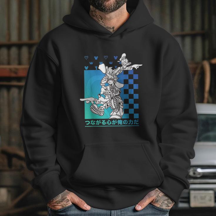 Kingdom Hearts Sora Donald Goofy Kanji Checkerboard Hoodie Gifts for Her