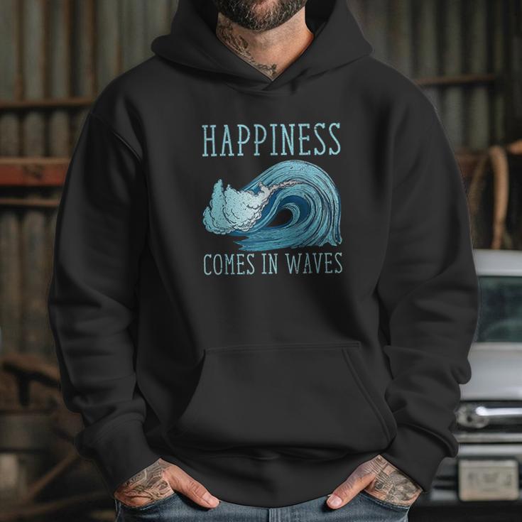 Kiteboarding Kite Surfing Happiness Comes In Waves Hoodie Gifts for Her