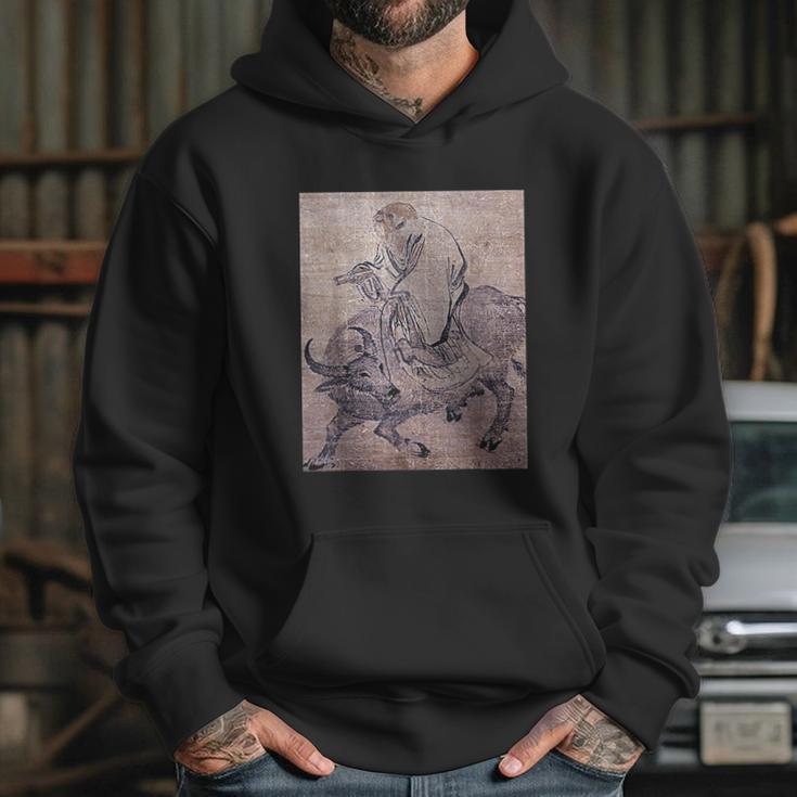 Laozi On Ox Lao Tzu Tao Te Ching Taoism Chinese Religion Hoodie Gifts for Her