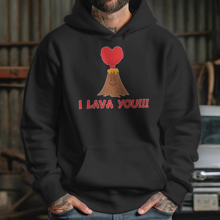 I Lava You Volcano Funny Cute Valentines Day Gift Hoodie Gifts for Her