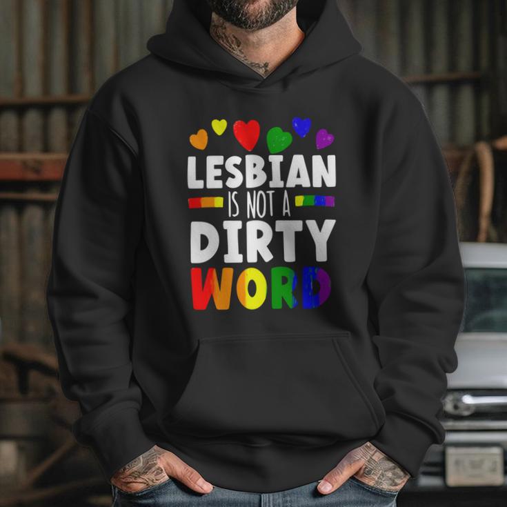 Lesbian Is Not A Dirty Word Gbtq Sexual Diversity Pride Funny Gift Graphic Design Printed Casual Daily Basic Hoodie Gifts for Her