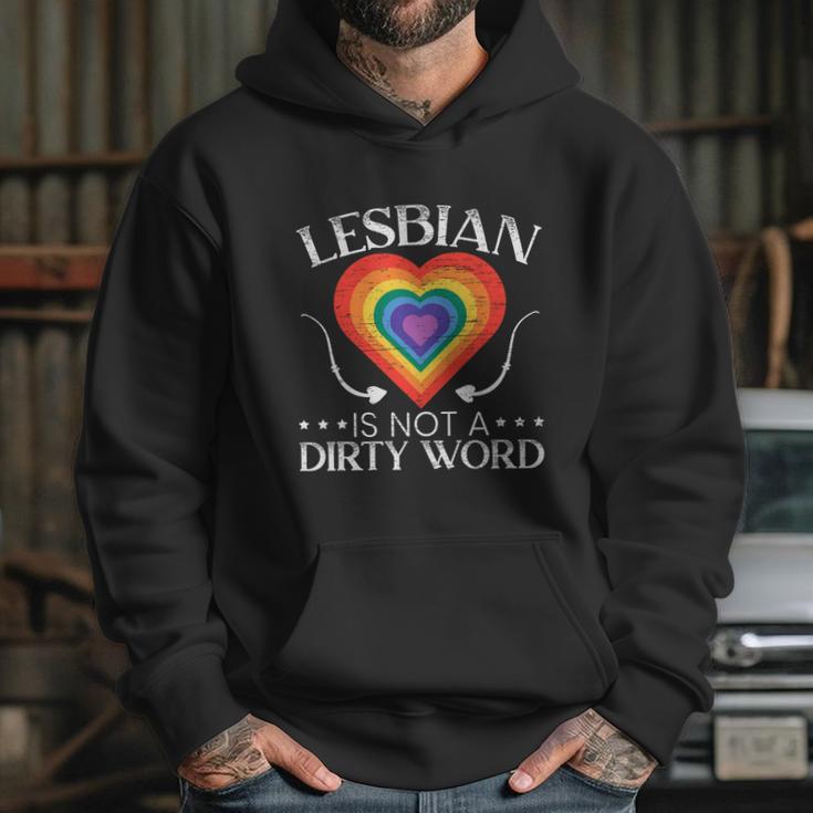 Lesbian Is Not A Dirty Word Gbtq Sexual Diversity Pride Gift Graphic Design Printed Casual Daily Basic Hoodie Gifts for Her