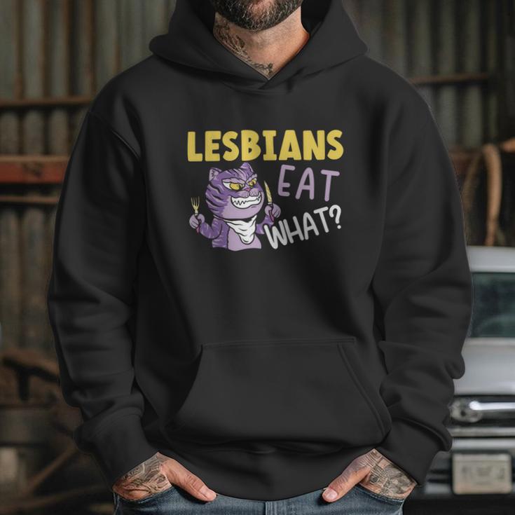 Lesbians Eat What Lgbtq Member Sexual Diversity Pride Parade Gift Graphic Design Printed Casual Daily Basic Hoodie Gifts for Her