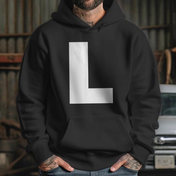 Letter L Capital Alphabet Bold Style Hoodie Gifts for Her