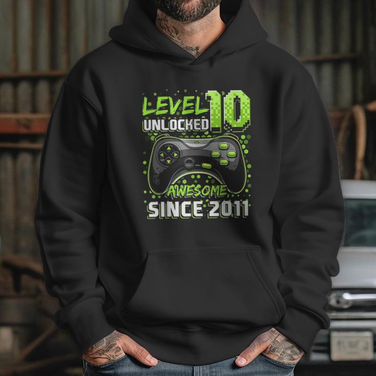 Level 10 Unlocked Awesome 2011 Video Game 10Th Birthday Gift Hoodie Gifts for Her