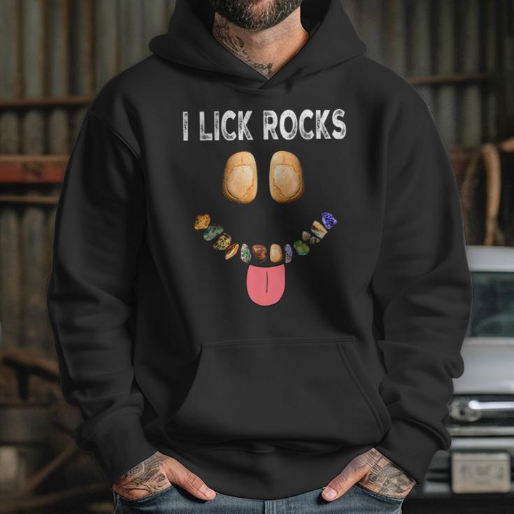 I Lick Rocks Geologist Geology Rock Collector Hoodie Gifts for Her