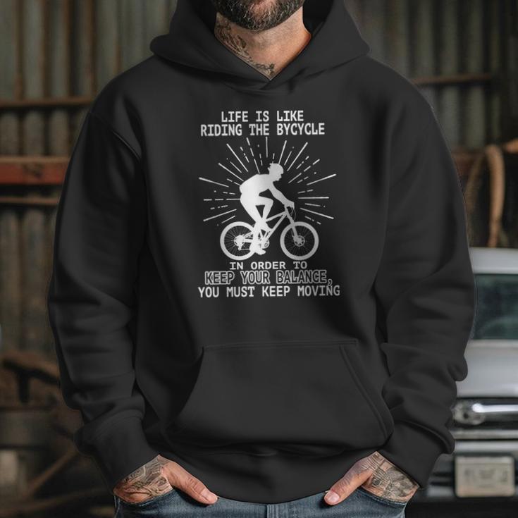 Life Is Like Riding Shirt Albert Einstein Quote Inspirational Bicycle Biker Friendship Gift Hoodie Gifts for Her