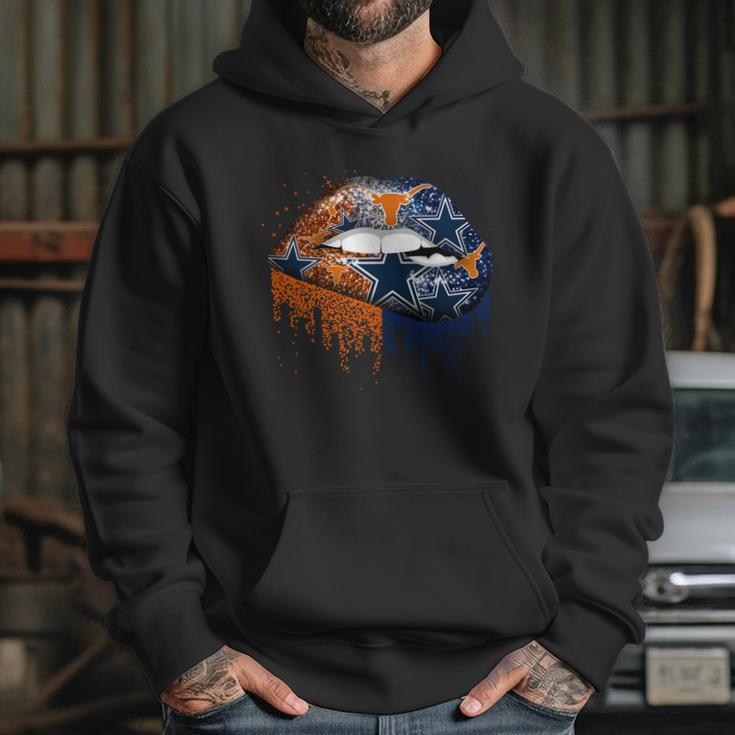 Lip Texas Longhorns And Dallas Cowboys Shirt Mf Hoodie Gifts for Her