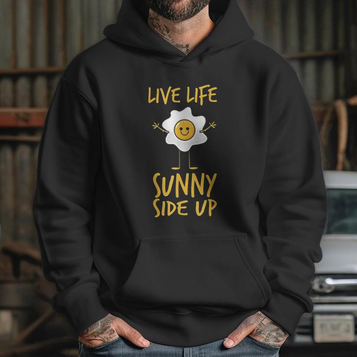 Live Life Sunny Side Up Egg Lover Breakfast Brunch Hoodie Gifts for Her