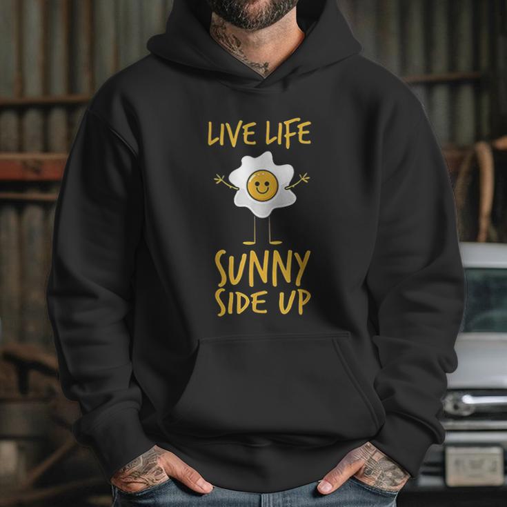 Live Life Sunny Side Up Egg Lover Breakfast Hoodie Gifts for Her