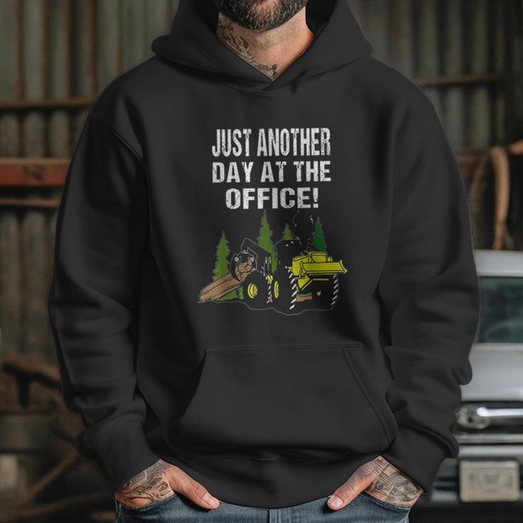 Logging Skidder Driver Diesel Just Another Day At The Office Hoodie Gifts for Her