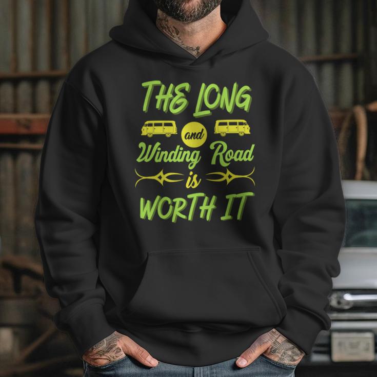 The Long And Winding Road Is Worth It Camping Van Hoodie Gifts for Her