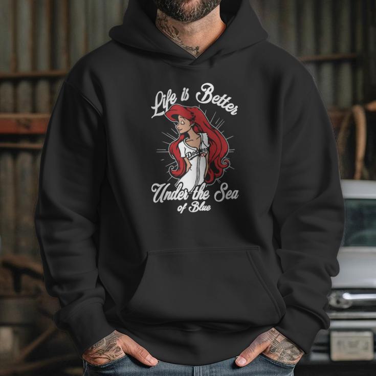 Los Angeles Dodgers Life Is Better Under The Sea Of Blue Hoodie Gifts for Her