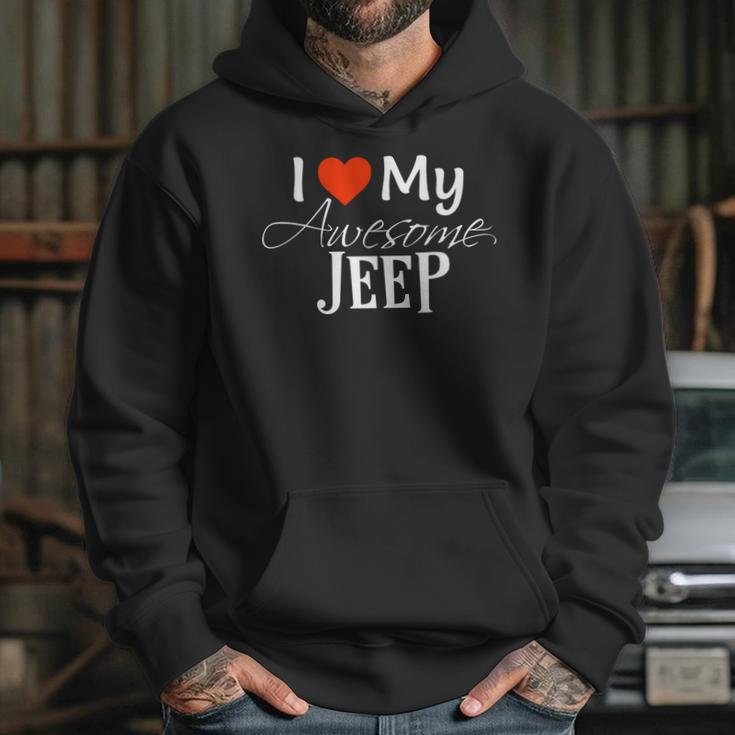 I Love My Awesome Jeep Valentines Day Hoodie Gifts for Her