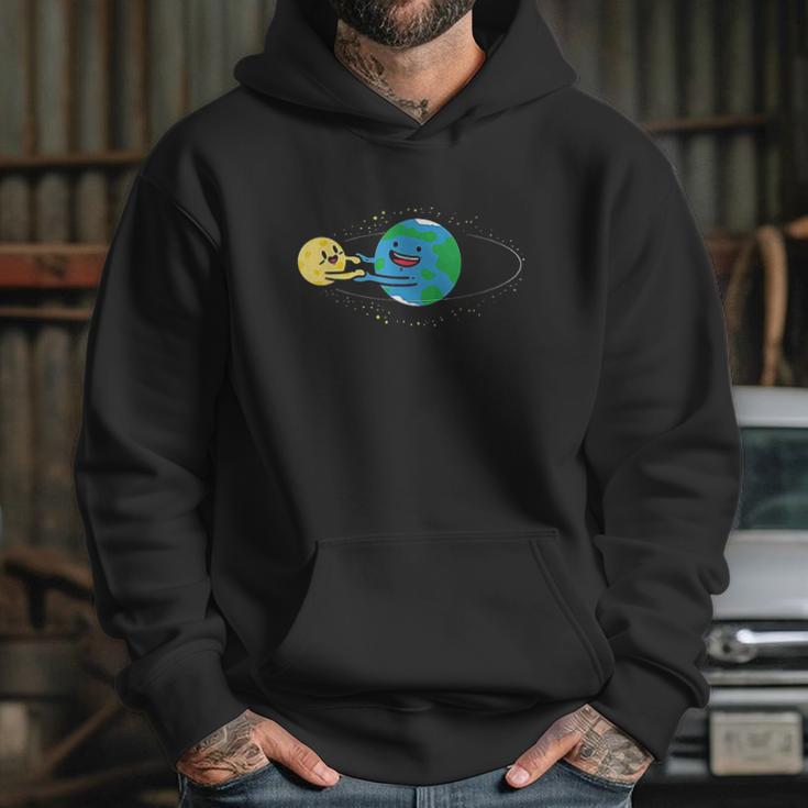 Love Earth And Moon Happy Stars Planets Space Orbit Hoodie Gifts for Her