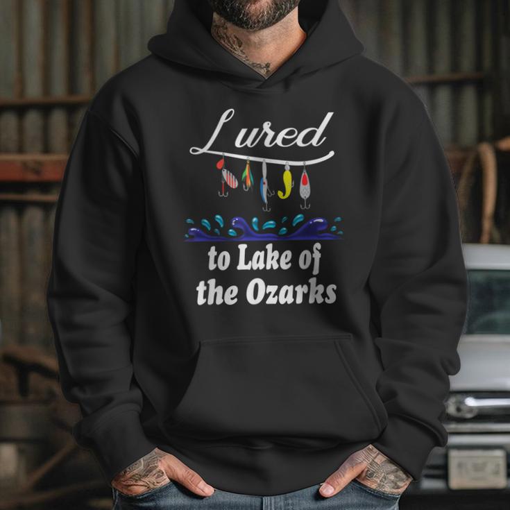 Lured To Lake Of The Ozarks Fishing Fisherman Hoodie Gifts for Her