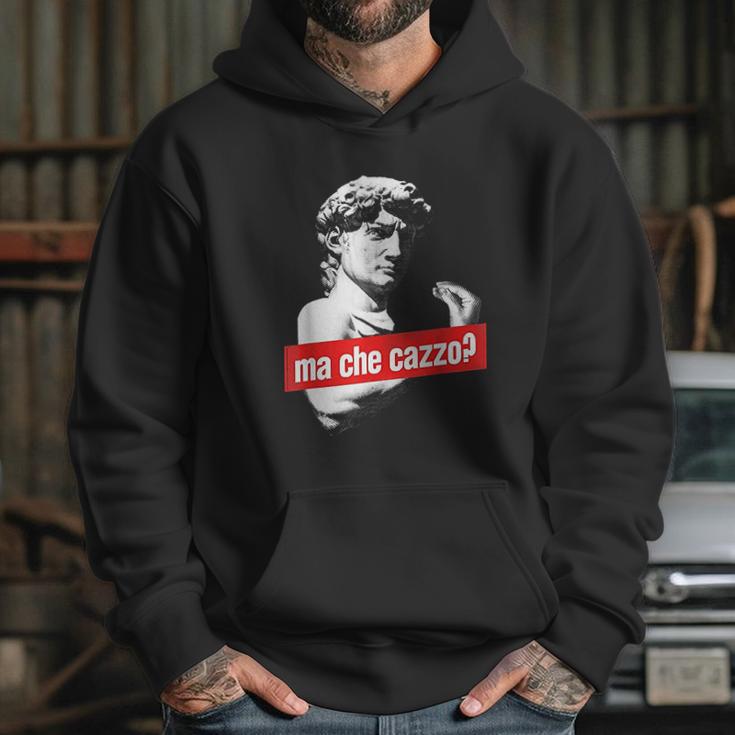 Ma Che Cazzo David Statue With Italian Hand Gesture Hoodie Gifts for Her