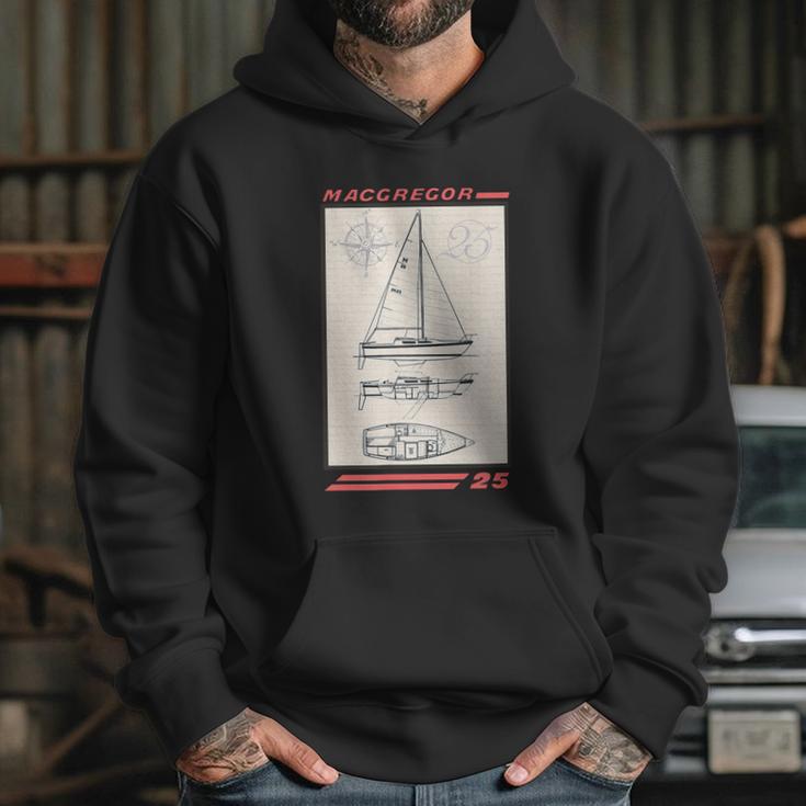 Macgregor 25 Sailboat Line Drawing Graphic Design Printed Casual Daily Basic Hoodie Gifts for Her