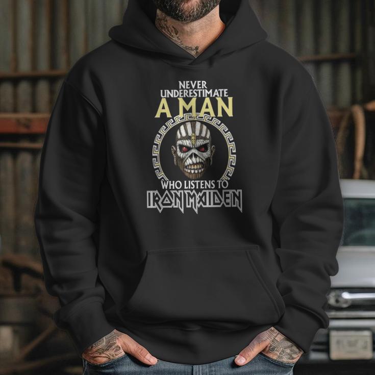 A Man Who Listen To Iron Maiden Hoodie Gifts for Her