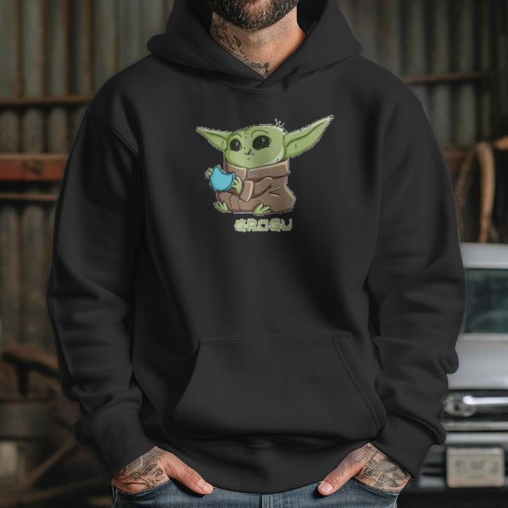 The Mandalorian The Child Grogu Blue Macaron Hoodie Gifts for Her