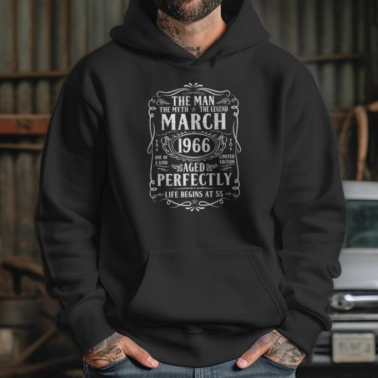 March 1966 Man Myth Legend 55Th Birthday 55 Years Old Hoodie Gifts for Her