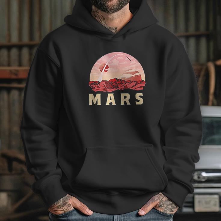 Mars Retro Minimalist 80S Style Martian Space Hoodie Gifts for Her