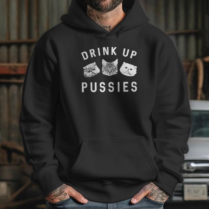 Mens Drink Up Pussies Hoodie Gifts for Her