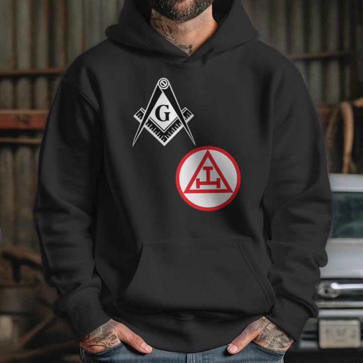 Mens Mason Royal Arch Split Masonic York Rite Black Hoodie Gifts for Her