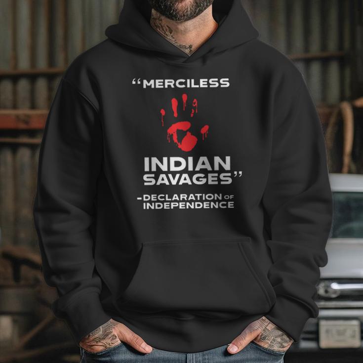 Merciless Indian Savages – Declaration Of Independence Blood Hand Hoodie Gifts for Her