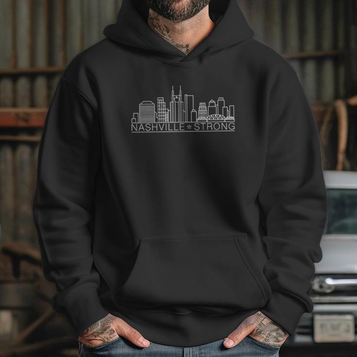 Minimalist Tennessee Skyline Tough Nashville Strong Hoodie Gifts for Her