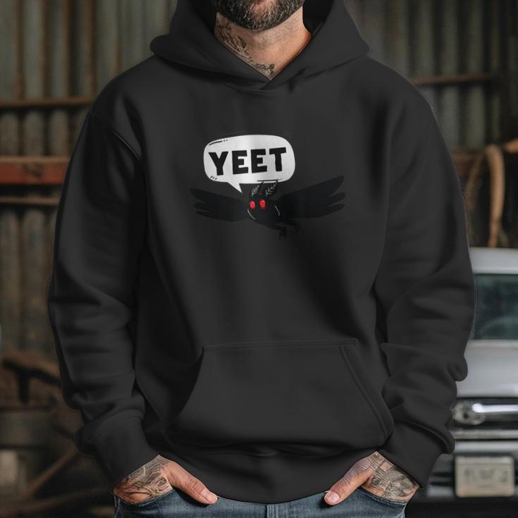 Mothman Says Yeet Funny Cute Cryptid Graphic Design Printed Casual Daily Basic Hoodie Gifts for Her