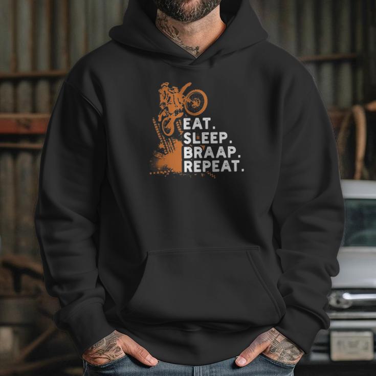 Motocross Eat Sleep Braap Repeat Hoodie Gifts for Her