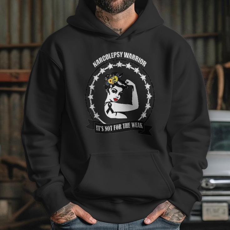 Narcolepsy Warrior -Black Ribbon Support Hoodie Gifts for Her