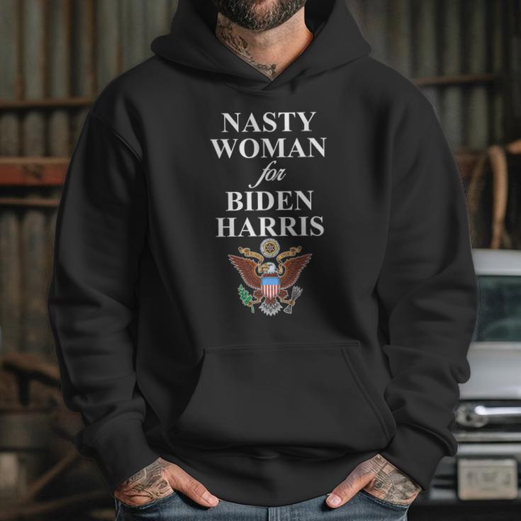 Nasty Woman For Biden Harris Eagle Logo Hoodie Gifts for Her