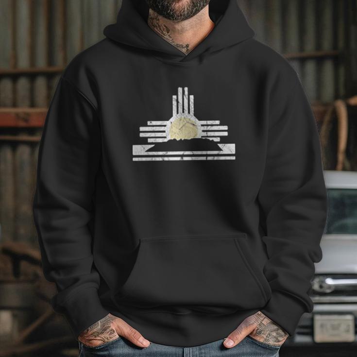 New Mexico Sandia Mountain Skyline And Zia Symbol Hoodie Gifts for Her