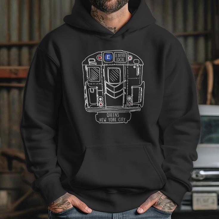 New York City Subway Queens E Train Hoodie Gifts for Her