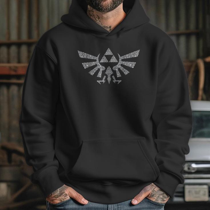 Nintendo Zelda Hyrule Crest Elemental Triforce Logo Hoodie Gifts for Her