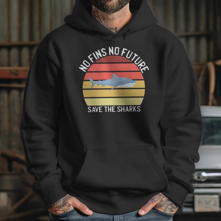 No Fins No Future Save The Sharks Family Love Shark Fin Hoodie Gifts for Her