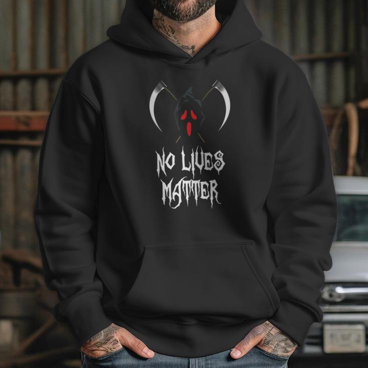 No Lives Matter Red Eyes Death Hilarious Halloween Hoodie Gifts for Her