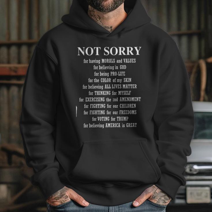 Not Sorry For White Basic Graphic New Letters Hoodie Gifts for Her