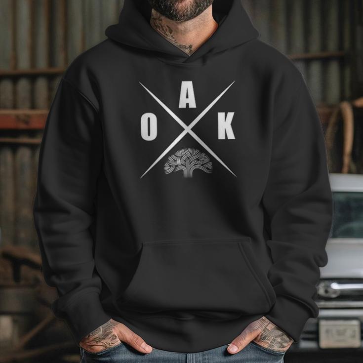 Oakland California Oak Tree Tree Cross Hoodie Gifts for Her