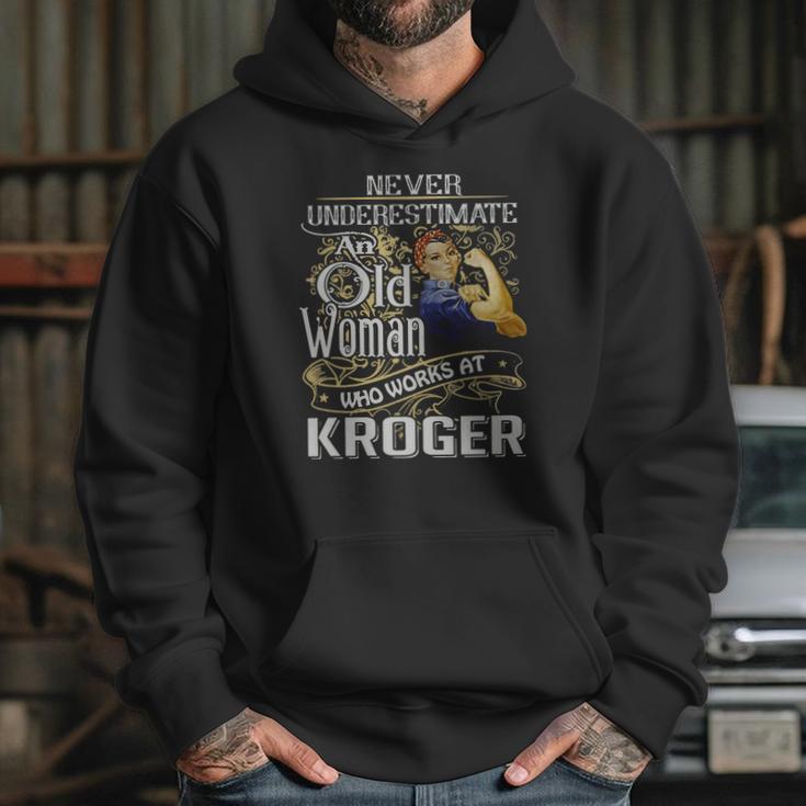 An Old Woman Who Works At Kroger Hoodie Gifts for Her