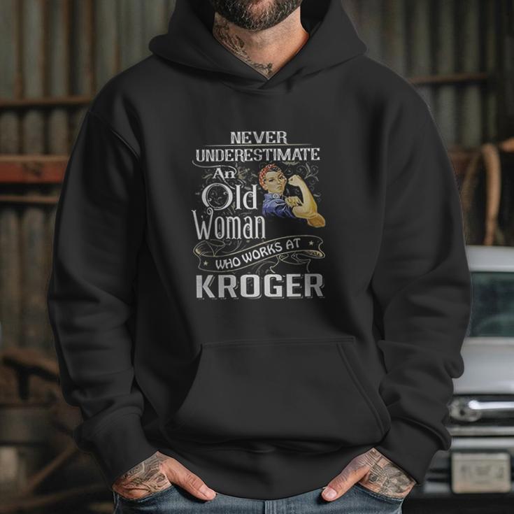 An Old Woman Who Works At Kroger Hoodie Gifts for Her