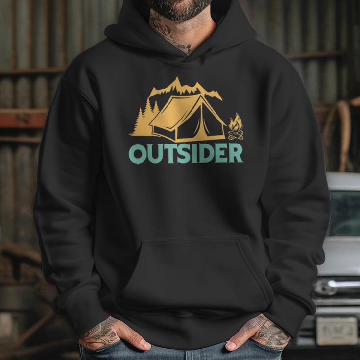 Outsider Hiking Tent Adventure T- Hoodie Gifts for Her