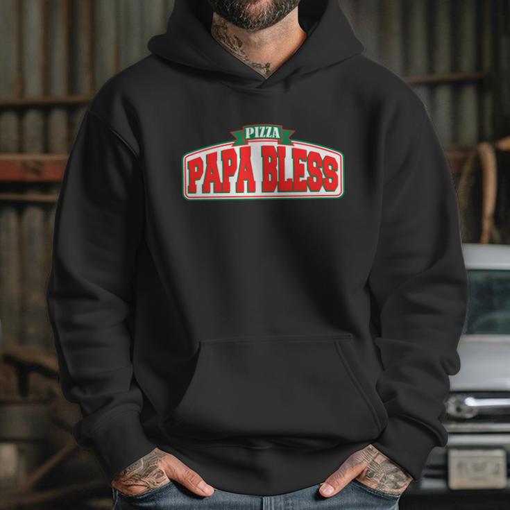 Papa Bless Pizza Funny Meme Prank Logo Hoodie Gifts for Her