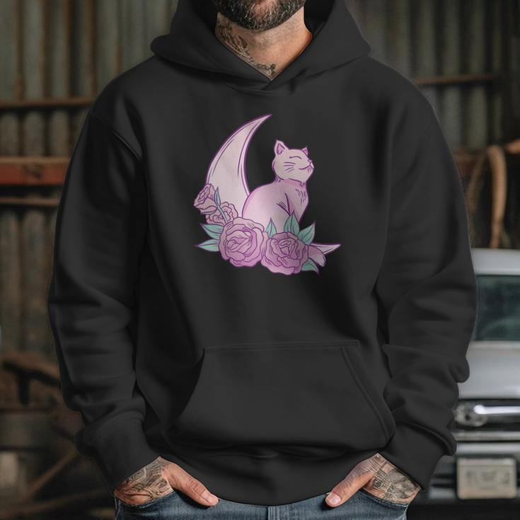 Pastel Goth Kawaii Cat Vaporwave Aesthetic Hoodie Gifts for Her