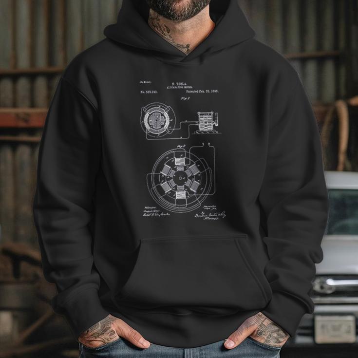 Patent Earth Tesla Alternating Motor Engineering Student Tesla Inventions Hoodie Gifts for Her