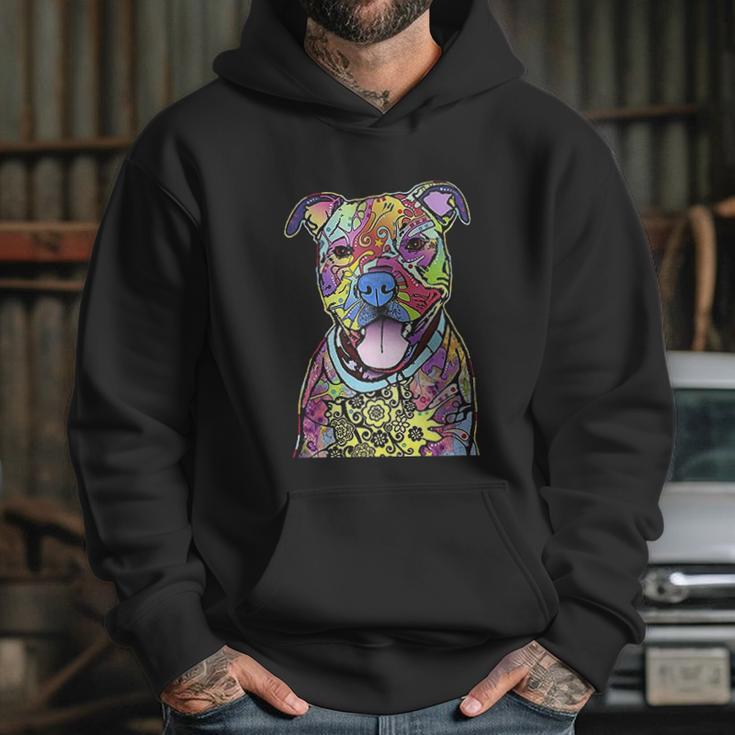 Pitbull Colourful Pit Bulls Dog Lovers Gift Hoodie Gifts for Her