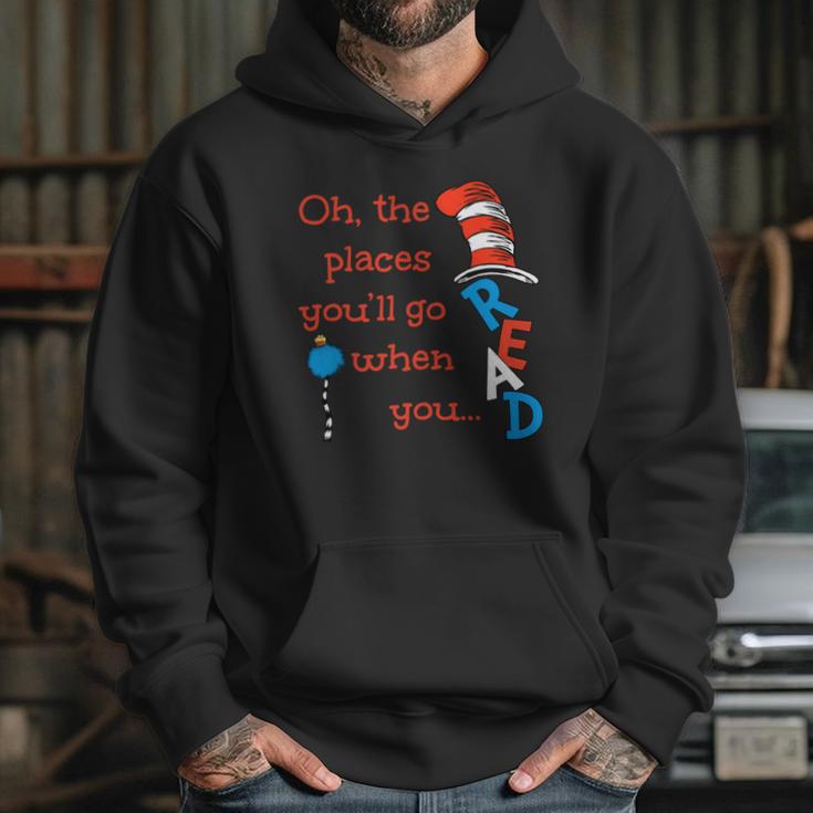 The Places Youll Go When You Read Hat Dr Seuss Hoodie Gifts for Her